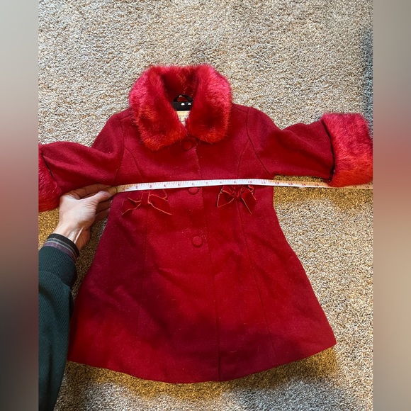 18M Children’s Palace Red Formal Coat Darling Dressing for Little Princesses! 👑 - Picture 11 of 12